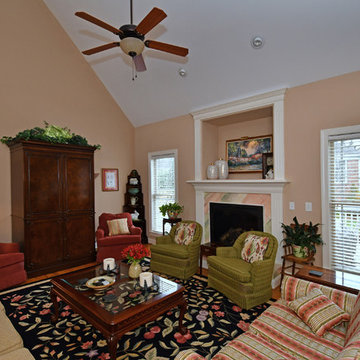 Elegant Downsizing with Custom Fireplace