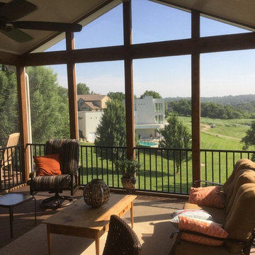 Cathedral ceiling Lenexa KS screened porch
