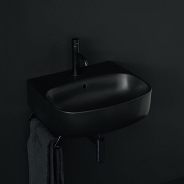 Nolita 5340 Bathroom Sink with Three Faucet Holes in Matte Black