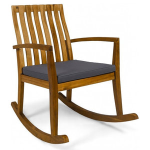 Caspar Outdoor Acacia Wood Rocking Chair 