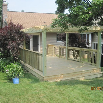 Pressure Treated Deck with Pergola in State College Pennsylvania