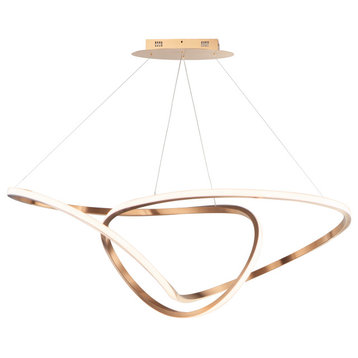 Perpetual 46" LED Pendant, Brushed Champagne