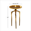 Contemporary Gold Aluminum Metal Accent Table 84039
