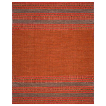 Safavieh Montauk Collection MTK214 Rug, Orange/Red, 8' X 10'