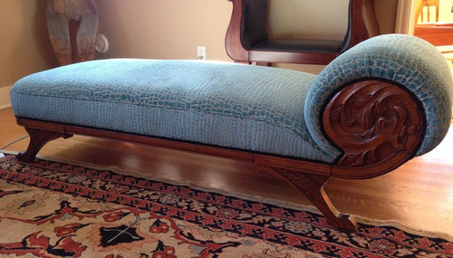 Unique updated vintage chaise longue... with what?!!!