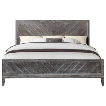 Challis Queen Wood Bed Gray