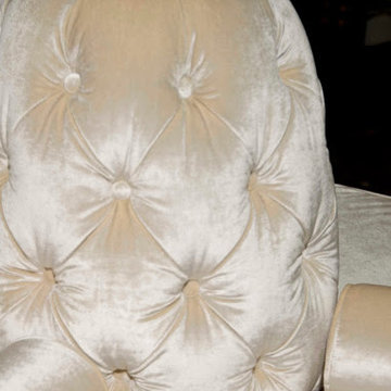 Center Banquette Sofa in Velvet from Robert Allen