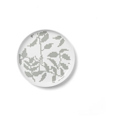 Menu Grey Leaves Plate Small - Dinner Plates
