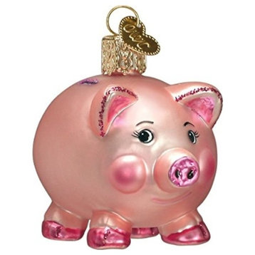 Old World Christmas 2.0 Inches Tall Piggy Bank Ornament Money Save Coins 36061