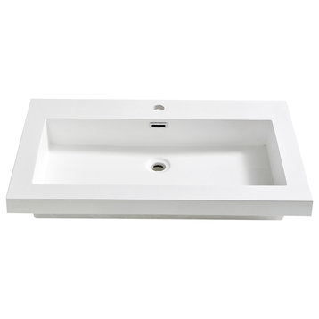 Medio 32" Integrated Sink/Countertop, White