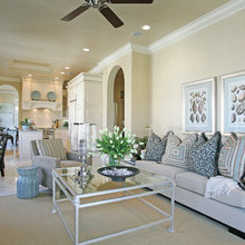 the sofa and the open and the space