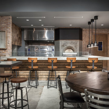 Miami Contemporary Industrial Pizza Restaurant Design