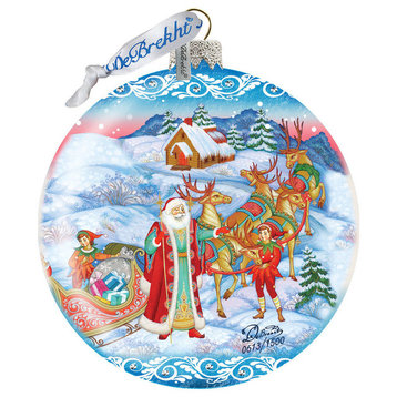Hand Painted Scenic Glass Ornament Beloved Courier, Limited Edition