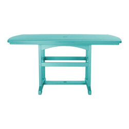 Pawleys Island Furniture - Pawleys Island Durawood Rectangle Dining Table, Turquoise - Outdoor Dining Tables