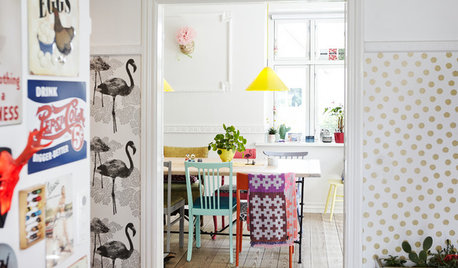 Houzz Tour: A Flat Full of Bright Colour, Bold Pattern and Scandi Cool