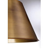 Alden 1-Light Pendant, 18.25", Warm Brass