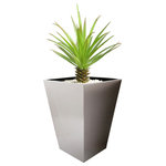 NMN Designs - Madeira Conica Tapered Stainless Steel Planter, Stainless Steel - A stunning indoor and outdoor planter, the Madeira Conica is made from high grade stainless steel and features a durable fiberglass interior lining.