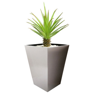Madeira Conica Tapered Stainless Steel Planter, Stainless Steel