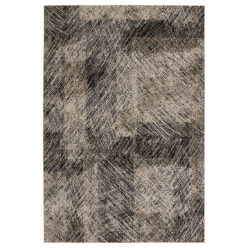 Jaipur Living Dairon Abstract Black/ Taupe Area Rug, 5'3"X8'