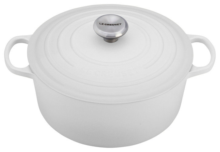 Le Creuset 9 Quart Signature Round Dutch Oven - White
