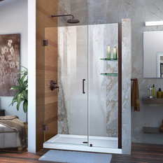 Shower Doors with Oil-Rubbed Bronze Hardware | Houzz - DreamLine - DreamLine Unidoor 46