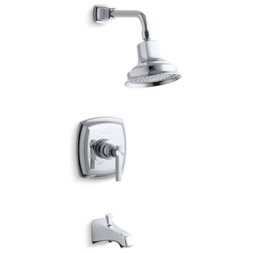 Kohler Margaux Rite-Temp Bath/Shower Trim Set & Npt Spout, Polished Chrome