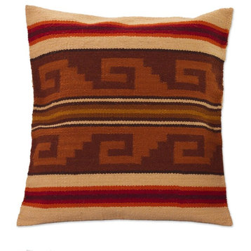 Novica Warmth of the Inca Wool Cushion Cover