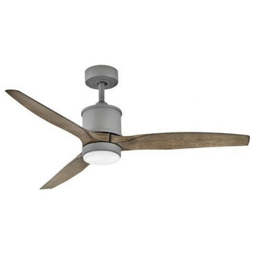 52 Inch 3-Blade Ceiling Fan Light Kit-Graphite Finish-Driftwood Blade Color