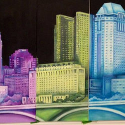 Cindy Micheli Downtown Columbus - Prints And Posters