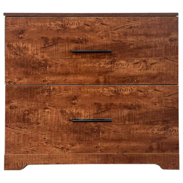 TATEUS 2 -Drawer Lateral Filing Cabinet,Storage Filing Cabinet, Walnut