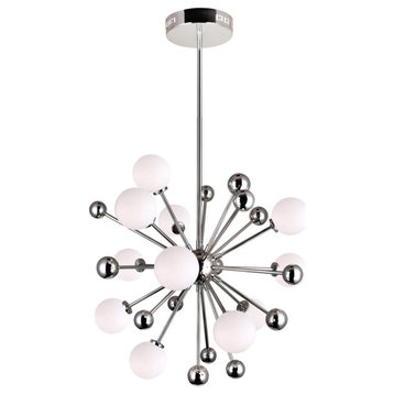 Element 11 Light Chandelier with Polished Nickel Finish