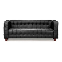 Tufted Club Sofa-Black - Products
