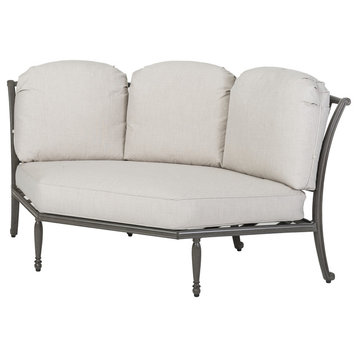 Bel Air Three-Back Corner Chair, Shade/Cast Silver