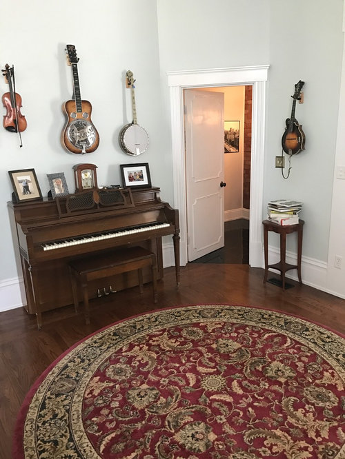 Paint color for music room with exposed brick
