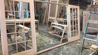 Interior Doors- Walnut Flush w/Metal Inlay Steel / Aluminum + Pivot Custom