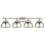 Innovations Lighting - Adirondack 4-Light 38" Bath Vanity Light, Polished Nickel Shade - A truly dynamic fixture, the Ballston fits seamlessly amidst most decor styles. Its sleek design and vast offering of finishes and shade options makes the Ballston an easy choice for all homes.