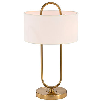 Warehouse of Tiffany's TM165/2 Sulayman Matte Gold With 2 Light Bulb Table Lamp