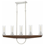 Cal - Cal FX-3756-5 Ercolano - 5 Light Chandelier - Refresh your decor with this plank style pine woodErcolano 5 Light Cha Wood/Brushed Steel C *UL Approved: YES Energy Star Qualified: n/a ADA Certified: n/a  *Number of Lights: 5-*Wattage:60w E26 Medium Base bulb(s) *Bulb Included:No *Bulb Type:E26 Medium Base *Finish Type:Wood/Brushed Steel