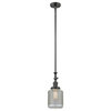 1-Light Dimmable LED Stanton Mini Pendant, Oil Rubbed Bronze, Clear Wire Mesh