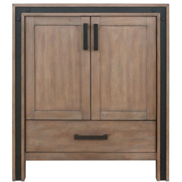 Lexora Home Ziva 30" Vanity Cabinet in Rustic Barnwood