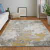 Weave & Wander Vanhorn Contemporary Watercolor Rug, Gold/Birch, 12'x15'