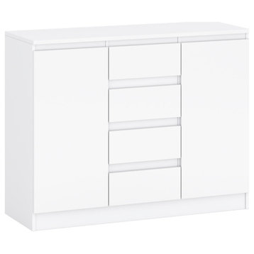 White 43" 4 Drawer Dresser, Blonski Comodo