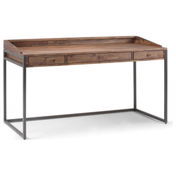 Simpli Home Ralston Computer Desk in Rustic Natural Aged Brown