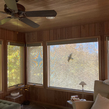 Textured motorized and manual roller shades