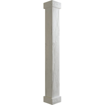 Hand Hewn Endurathane Faux Wood Non-Tapered Square Column Wrap