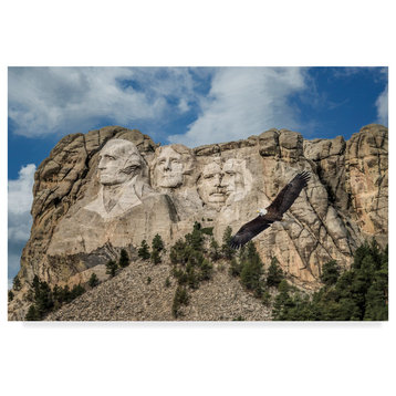 Galloimages Online 'Mount Rushmore And Eagle' Canvas Art, 19"x12"