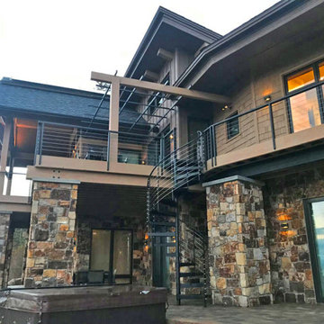 Exterior Deck with Spiral Staircase