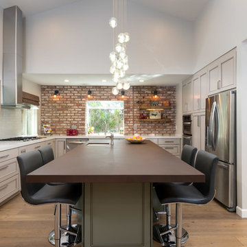 Eclectic, open space - great room & kitchen, Sunnyvale