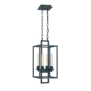 Cubic 4-Light 11" Foyer Light in Aged Bronze Brushed