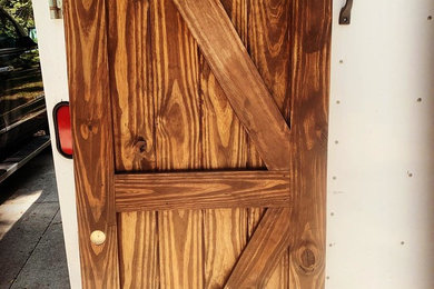 Rustic Barn Doors as Window Treatments